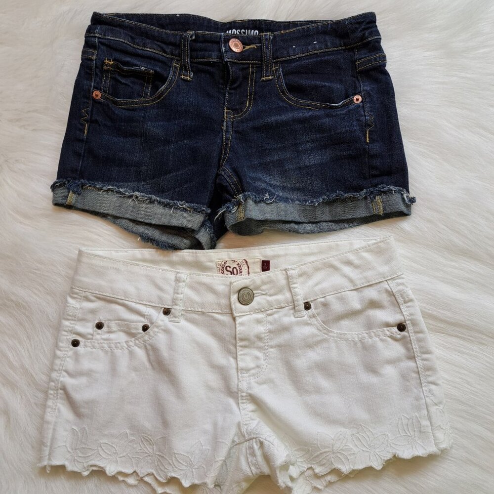 Mossimo & SO Junior's Denim Mini Shorts Size 3